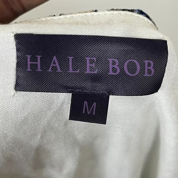 Hale Bob Maxi Dress Size M Boho Velvet Burnout Floral Festival Slit Viscos Blend - Picture 9 of 14